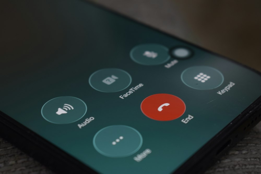 A phone call screen